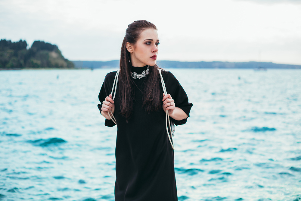 Eva Ahačevčič_Love, Eva_Black dress_Little black dress_Frachella_Backpack_Portorose_Slovenia